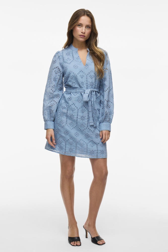 VISINE L/S SHORT DRESS 14106078 BLISSFUL BLUE